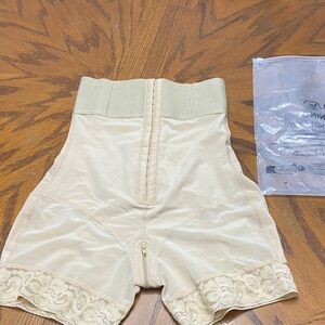 Beige Waist Trainer Shaping Shorts